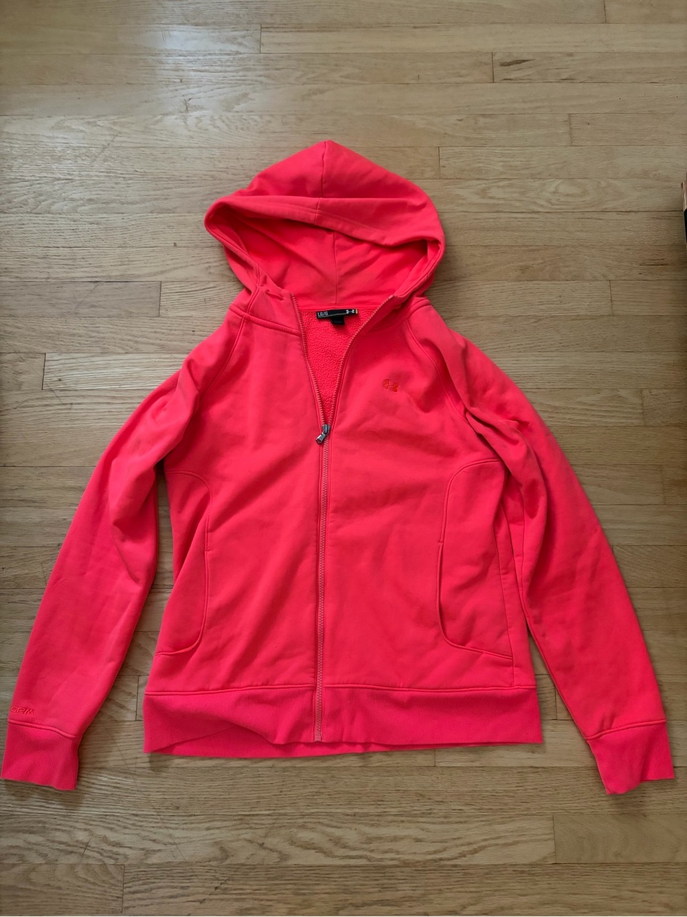 Under Armour Women's Hooded Zip Sweatshirt in Bright Coral